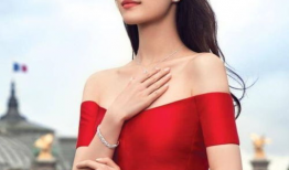 明星穿红色礼服图片